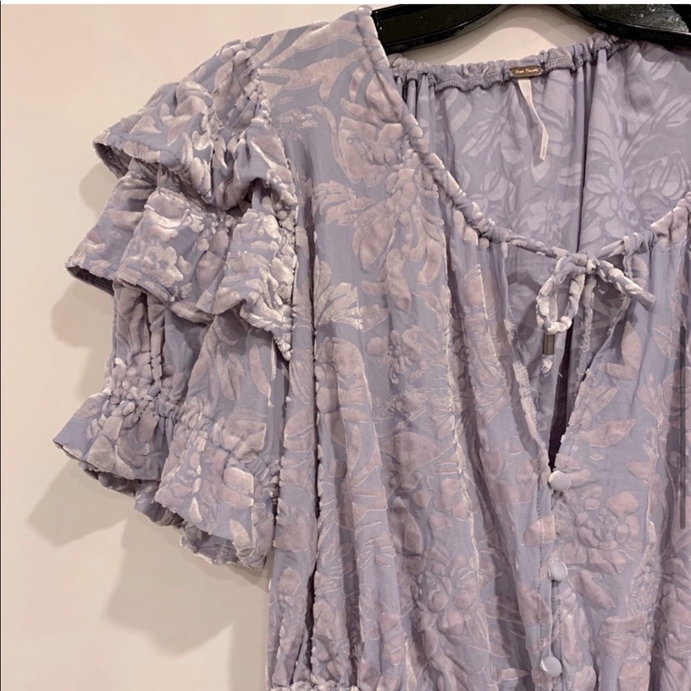 Free People Velveteen Dreams Crop Velvet Top - Picture 6 of 9